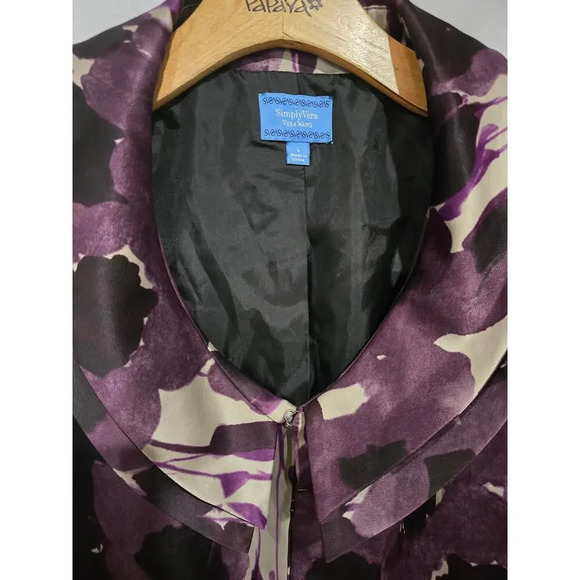 Simply Vera Vera Wang Purple Evening Jacket Half Sleeve jacket coat - Picture 7 of 8